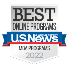 US News Best Online Programs 2022 badge